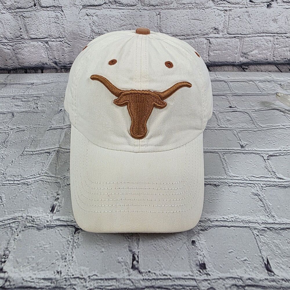 University of Texas Longhorns Hat Cap Beige Embroidered Adjustable From Legacy